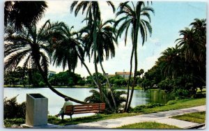 Postcard - Mirror Lake, with the Tomlinson Adult Education Center - Florida