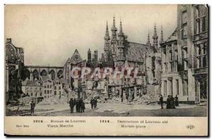 Old Postcard Belgium Leuven Old Ruins walking