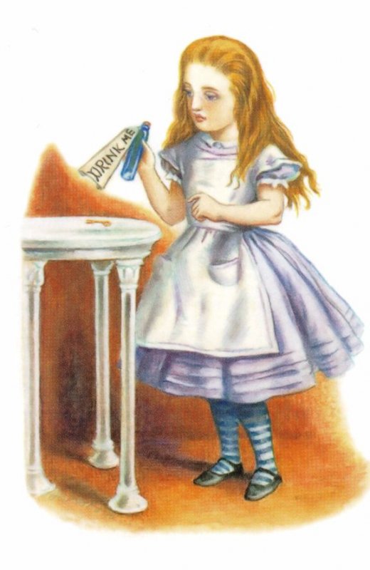 Drink Me Poison Bottle Alice In Wonderland 1911 Book Postcard