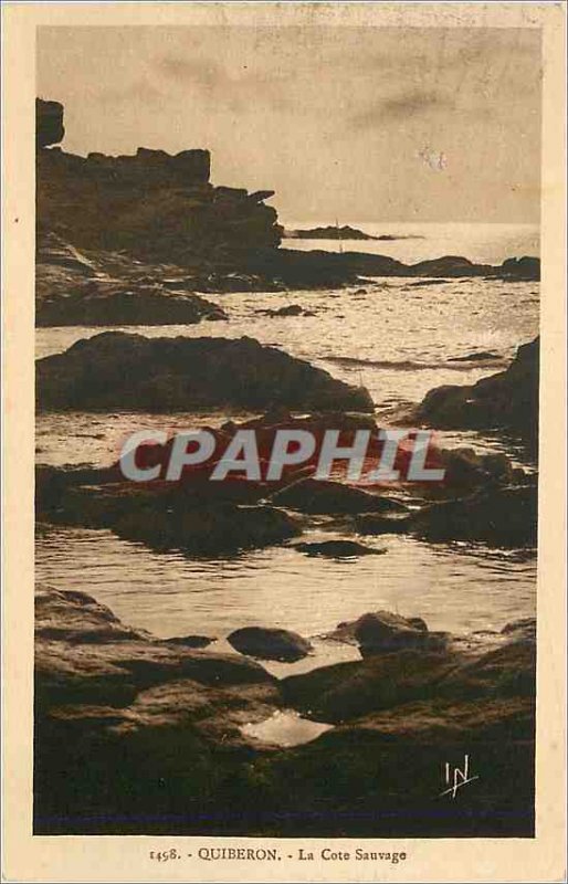 Old Postcard Quiberon Cote Sauvage