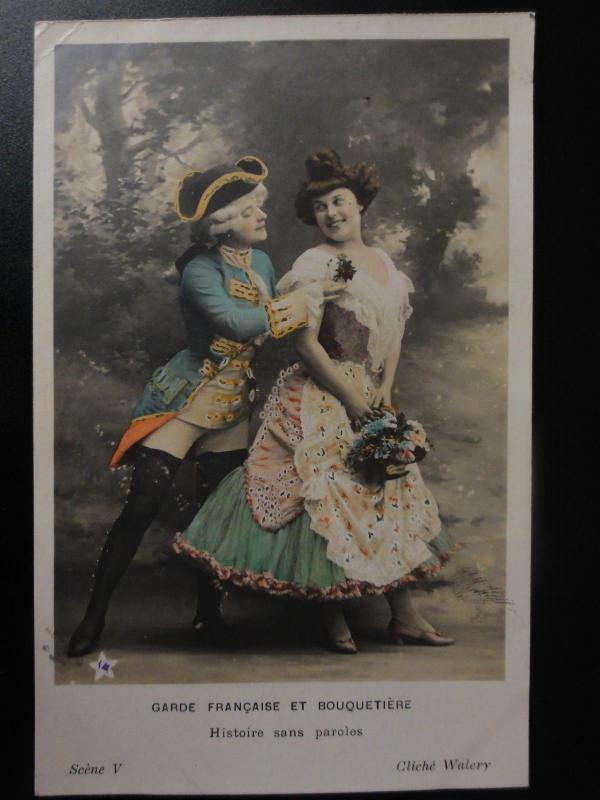 French Romance Garde Francaise et Bouquetiere No.V HISTOIRE SANS PAROLES c1902