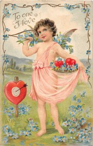 J23/ Valentine's Day Love Holiday Postcard c1910 Cupid 79