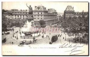 Old Postcard Paris Place de la Republique