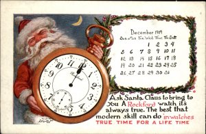 Watertown SD Prey Jeweler Advert Santa Pocketwatch RF Outcault Vintage Postcard