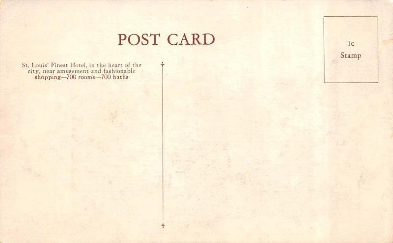 ST LOUIS, MO Missouri      THE CORONADO HOTEL       c1930's Postcard