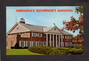 NE Governor's Mansion House Lincoln Nebraska Postcard