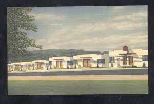 COLORADO SPRINGS COLORADO RANGE VIEW COURT MOTEL LINEN ADVERTISING POSTCARD