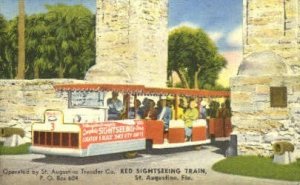 Red Sightseeing Train - St Augustine, Florida FL  