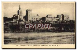 Old Postcard Avignon General view of the Palace of the Popes