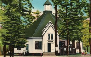 Postcard 1954 The Temple Historical Building Landmark Ocean Park Maine ME