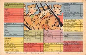 Under Difficulties, Busy Soldier's Correspondence Card, MWM Military Comic 19...