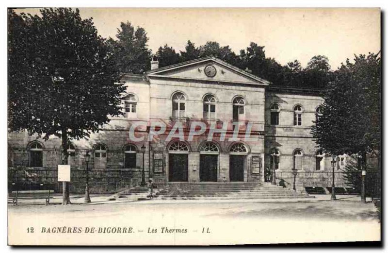 Old Postcard Bagneres de Bigorre Les Thermes