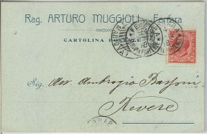 49513 vintage postcard - FERRARA city - ADVERTISING: Rag Muggioli 1912-