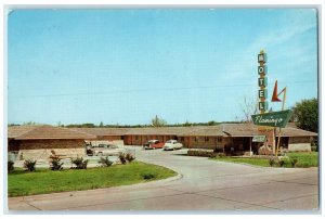 1931 Flamingo Hotel Cars Roadside View Muskogee Oklahoma OK Vintage Postcard