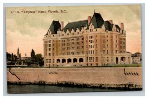 Vintage 1910's Postcard Panoramic View CPR Empress Hotel Victoria BC Canada