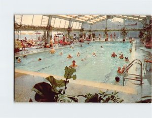 Postcard Chalfonte Haddon Halls salt water pool Atlantic City New Jersey USA