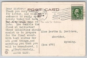 Thoughts of You Poppy Flowers Window Box Davidson Fam Sheridan WY Postcard A33