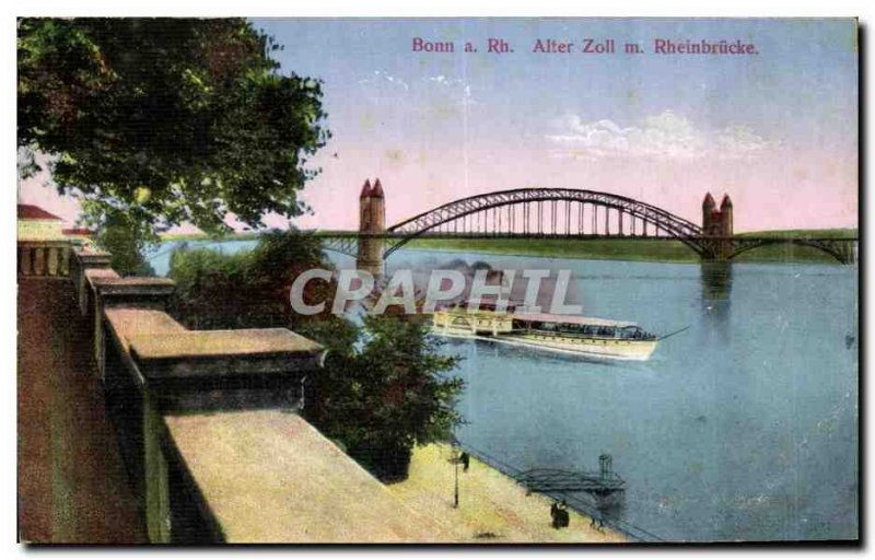 Old Postcard Bonn Alter Zoll Rh m Rheinbrucke