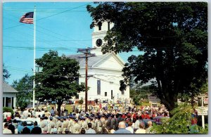 Vtg Chatham Massachusetts MA Cape Cod Main Street 4th of July Parade Postcard