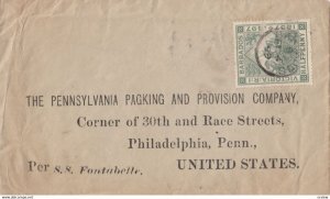 BARBADOS , 1899 ; S.P. MUSSON SON & Co Envelope