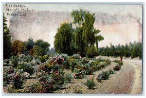 1910 Scenic View Of Rose Garden Kearney Park Fresno California CA Postcard