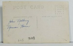 Rppc St Thomas & Peters Penna Young Men, John Nelling & Norman Horn Postcard O2