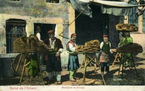 bosnia and herzegovina, Turkish Simit Sellers (1914) Postcard