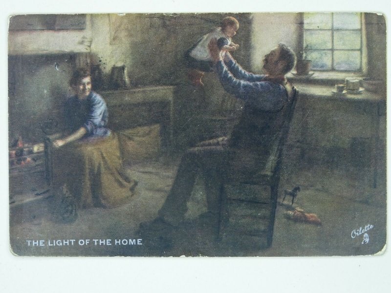 Scottish Life & Character LIGHT OF THE HOME c1907 Postcard by Raphael Tuck 9271