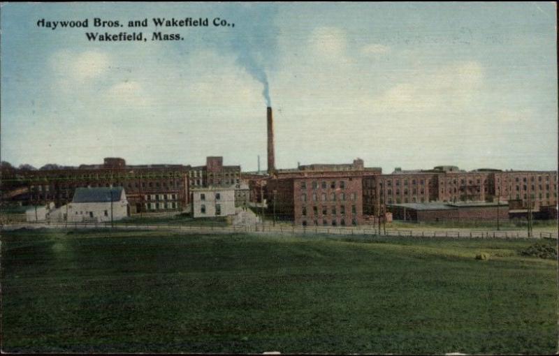 Wakefield MA Haywood Bros. & Wakefield Co c1910 Postcard