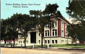 Science Building Kansas State Normal Emporia Kansas Postcard Standard View Card