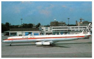 African Safari Douglas DC8 63 Airplane Postcard