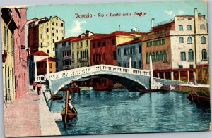 Postcard Italy Venice Rio e Ponte delle Guglie
