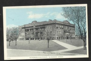 MCPHERSON KANSAS MCPHERSON HIGH SCHOOL VINTAGE POSTCARD