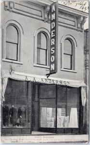 SPARTA, WI Wisconsin    ANDERSON'S DRY GOODS STORE   1908       Postcard