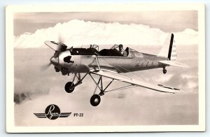 1940s U.S. ARMY WW2 AIR CORPS TRAINER AIRPLANE RYAN PT-22 RPPC POSTCARD P2803G