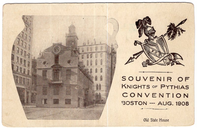 Souvenir of Knights of Pythias Convention Boston, Aug. 1908, Old State House