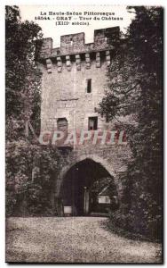 Postcard Old Gray Chateau Tower (XIII century) Upper Saone Picturesque