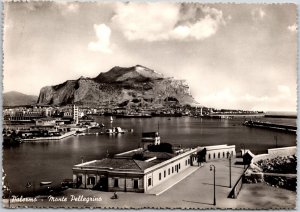 Palermo Monte Pelligrina Italy Mountain Harbor Real Photo RPPC Postcard