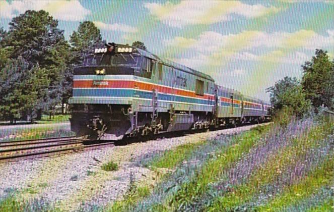 Train Amtrak Southbound Panama Limited At Terry Mississippi 4 April 1977