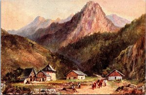 On the Way to Gabbas, Tucks 7629 Pyrenees Vintage Postcard V55