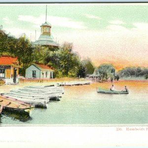 Pre-1907 Unposted Chicago Humboldt Park Boathouse Curt Teich Postcard Photo A33