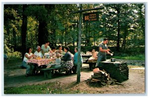 c1950's Picnicking at Look Park Northampton Massachusetts MA Postcard 