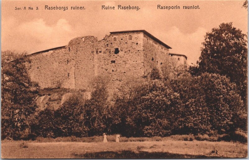 Finland Raseborg Castle Ruins Vintage Postcard 09.51