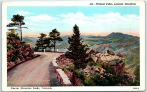 Postcard - Wildcat Point, Lookout Mountain, Denver Mountain Parks - Colorado