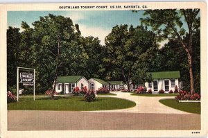 Postcard MOTEL SCENE Nahunta Georgia GA AI8208