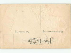 Pre-Linen Risque signed DWIG - PRETTY GIRL WITH HELP-WANTED AD AB8814