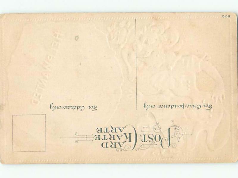 Pre-Linen Risque signed DWIG - PRETTY GIRL WITH HELP-WANTED AD AB8814