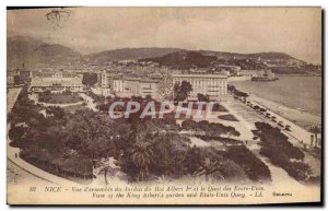 Postcard Old Nice Vue Generale Jardin du Roi Albert 1er and the US's Wharf