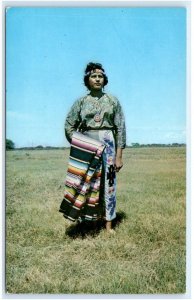 WICHITA MOUNTAINS, OK ~ Native American PRINCESS LINDA STANDING  c1950s Postcard