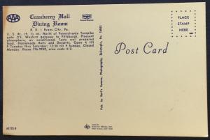 Postcard Unused Cranberry Hall Evans City PA LB